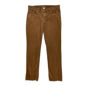 J.CREW City Fit Tan Brown Fine Wale Corduroy Skinny Leg Pants Size 29 Short